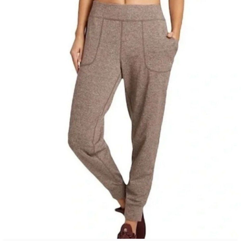 Joy Lab Brushed Space Dye Jogger Pants in Pearl Mocha Brown Soft